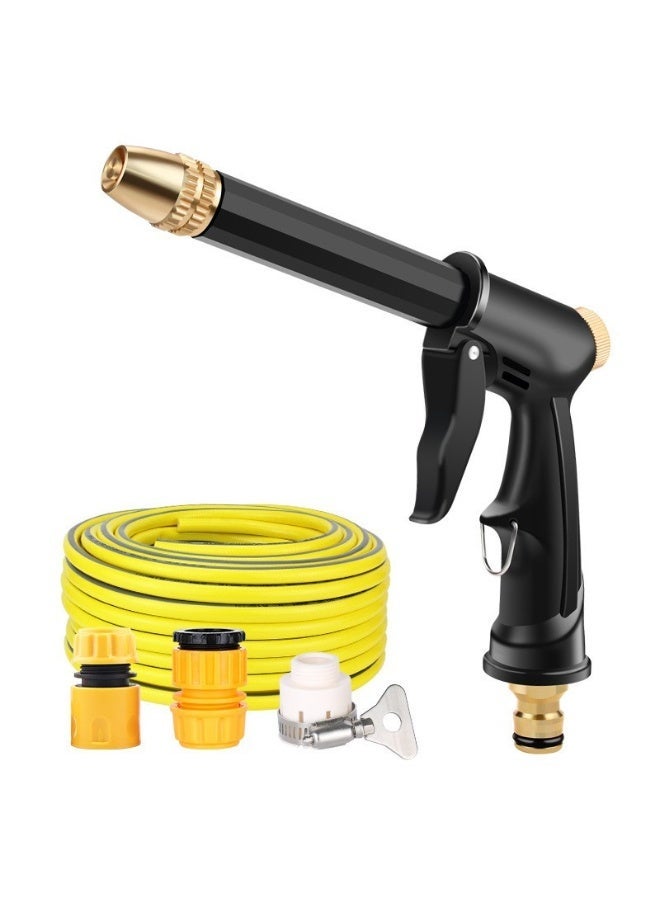 WINSEE Garden hose, 20-meter thick hose, durable hose, suitable for watering lawns, gardens and patios, as well as outdoor cleaning, household high-pressure water gun head, car wash adjustable nozzle, powerful water spray for gardens and flower gardens, patio cleaning tool with hose. - Image 1